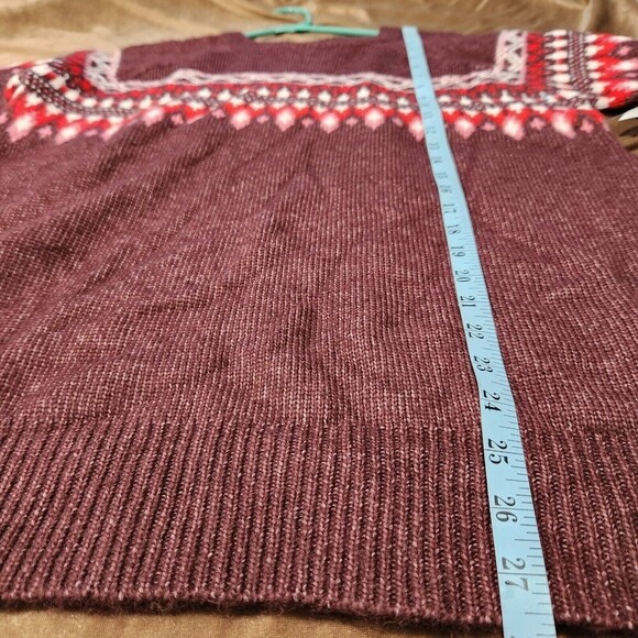 Dip Longsleeve Sweater for Women Large Brown Wool And Alpaca Boxy Pattern  * - Picture 5 of 8